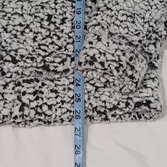 Express Sherpa Jacket Womens White Black XS/TP Fleece Full Zip Mock Neck - Picture 4 of 10